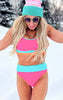 Fuchsia Colorblock Beach Bikini Swimsuit | Salty Wave - Final Sale