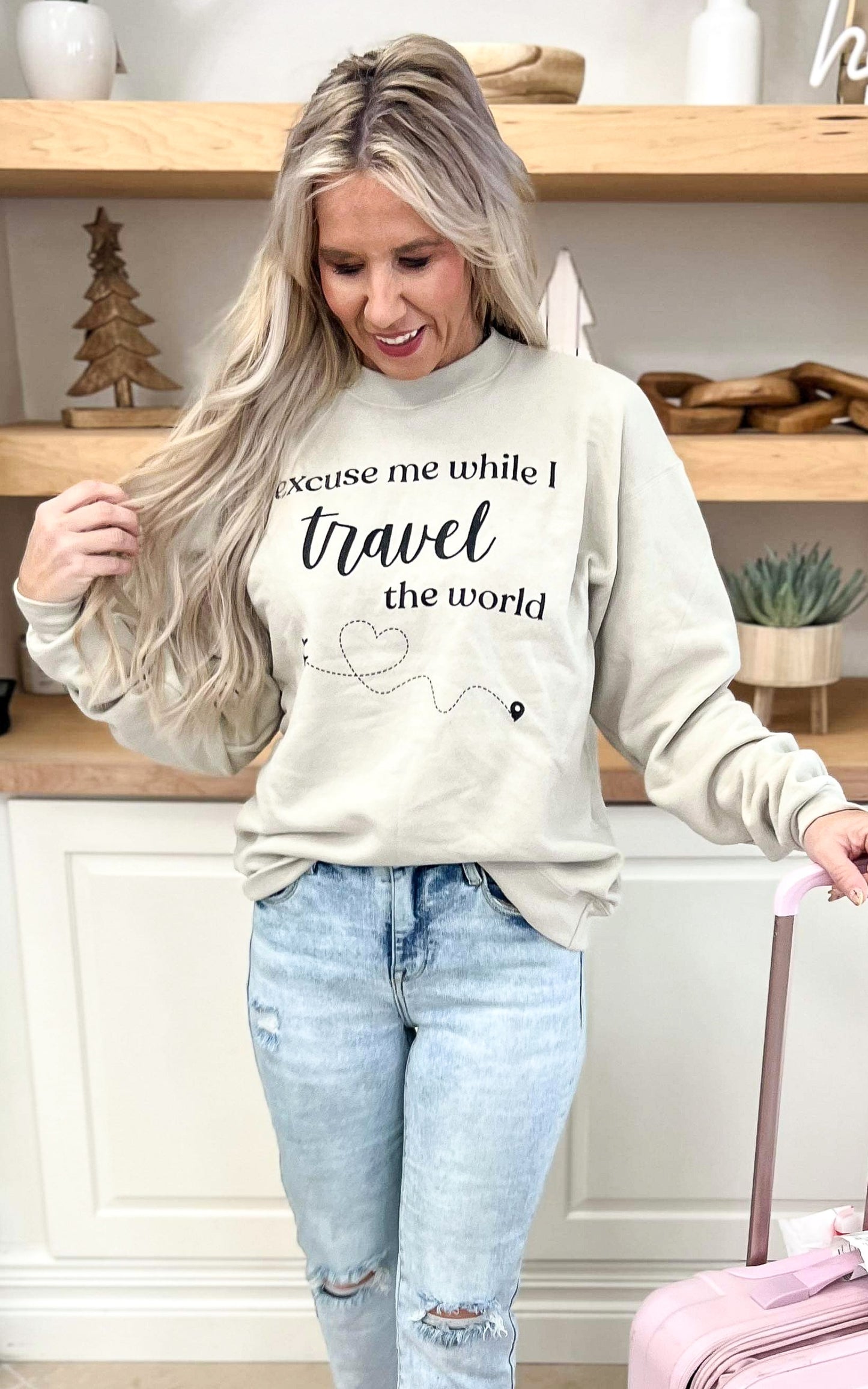Travel the World Crewneck Sweatshirt** - Final Sale