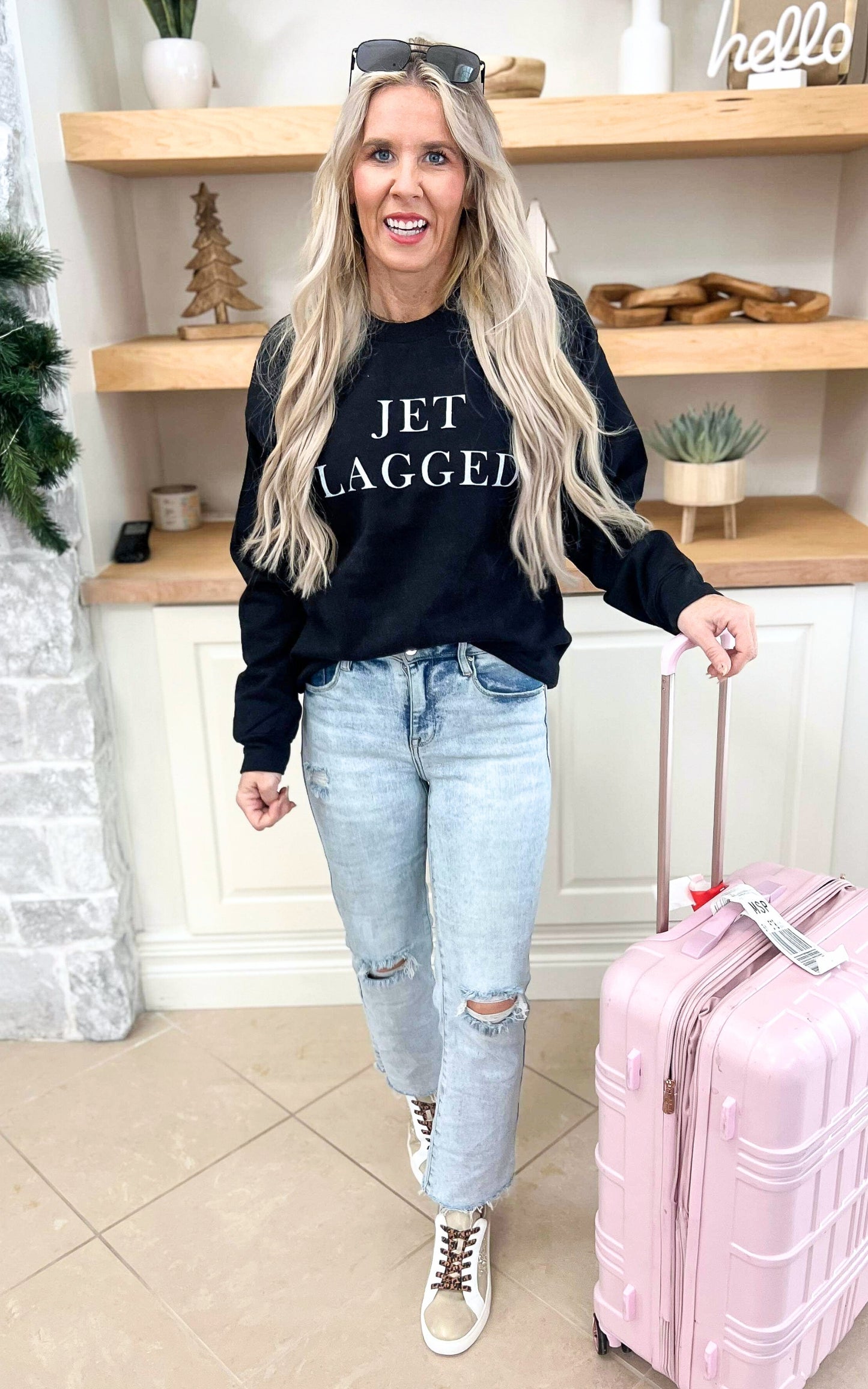 Jet Lagged Crewneck Sweatshirt** - Final Sale