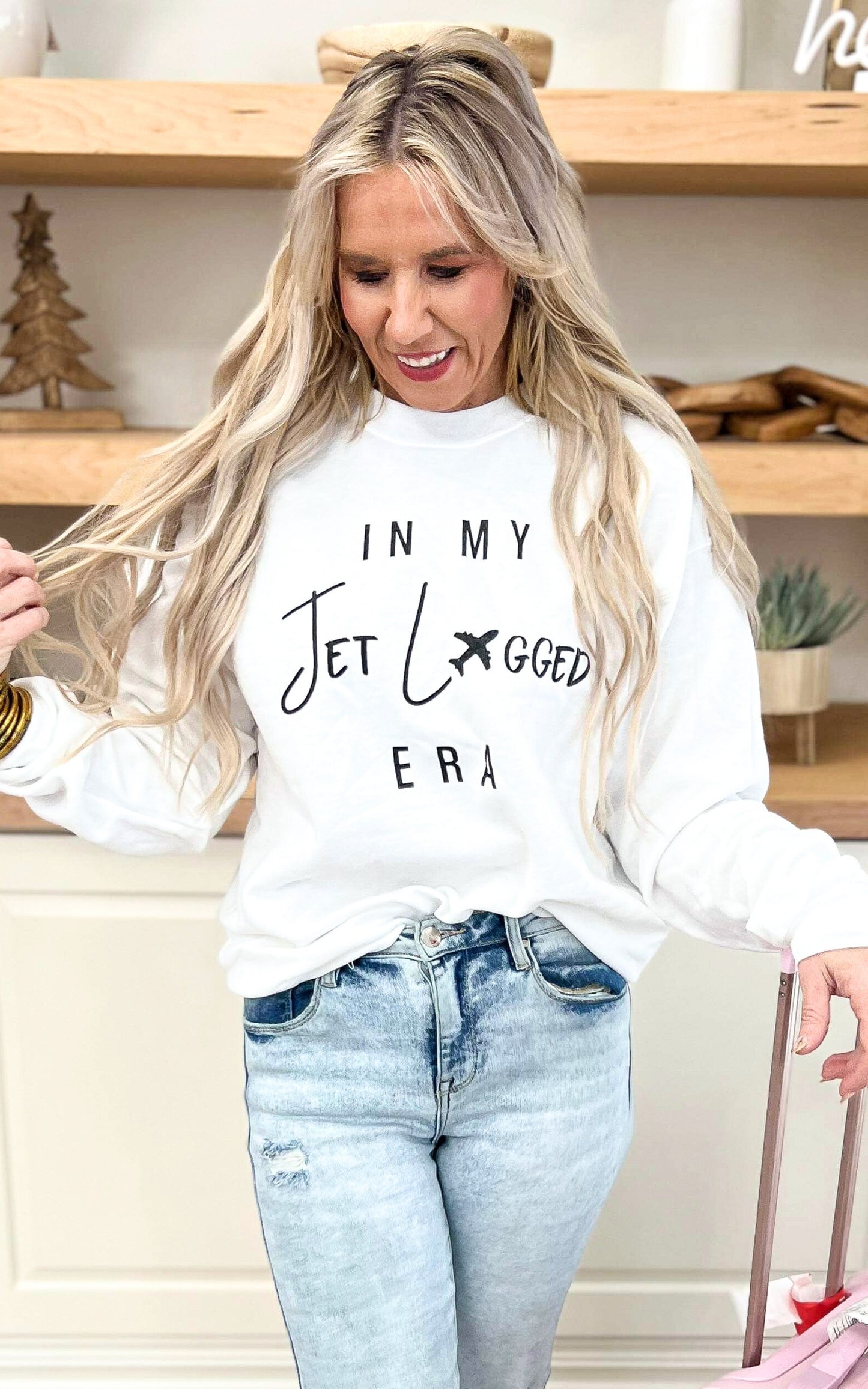 In Jet Lagged Era Crewneck Sweatshirt**- Final Sale