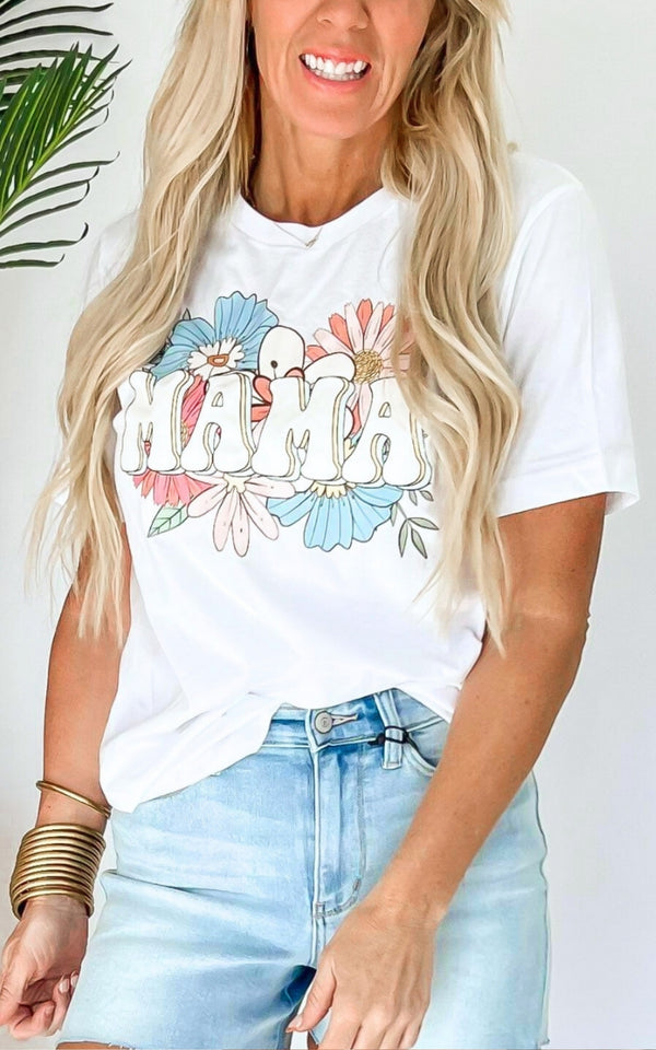 Flower Mama Graphic T-shirt