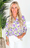 The Lizzy Feel the Joy Floral Blouse Top - Final Sale