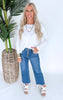 The Bristol High Rise Wide Leg Crop Denim Jean | Mica - Final Sale