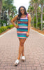 Panama Sleeveless Striped Knit Dress -Final Sale