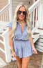 Butter Short Sleeve Quarter Zip Romper | RAE MODE - Final Sale