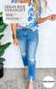 MICA | High Rise Ankle Straight w/ Side Slit Denim Jeans** - Final Sale