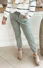 Ash Grey High Rise Jogger Crop | Mica** - Final Sale