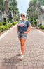 Charcoal AMERI CAN Garment Dyed Graphic T-shirt