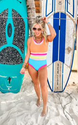 Color Pop One Piece Swimsuit by Salty Wave