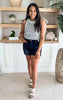 The Maddie High Waist Tummy Control Fray Hem Denim Shorts | Judy Blue - Final Sale
