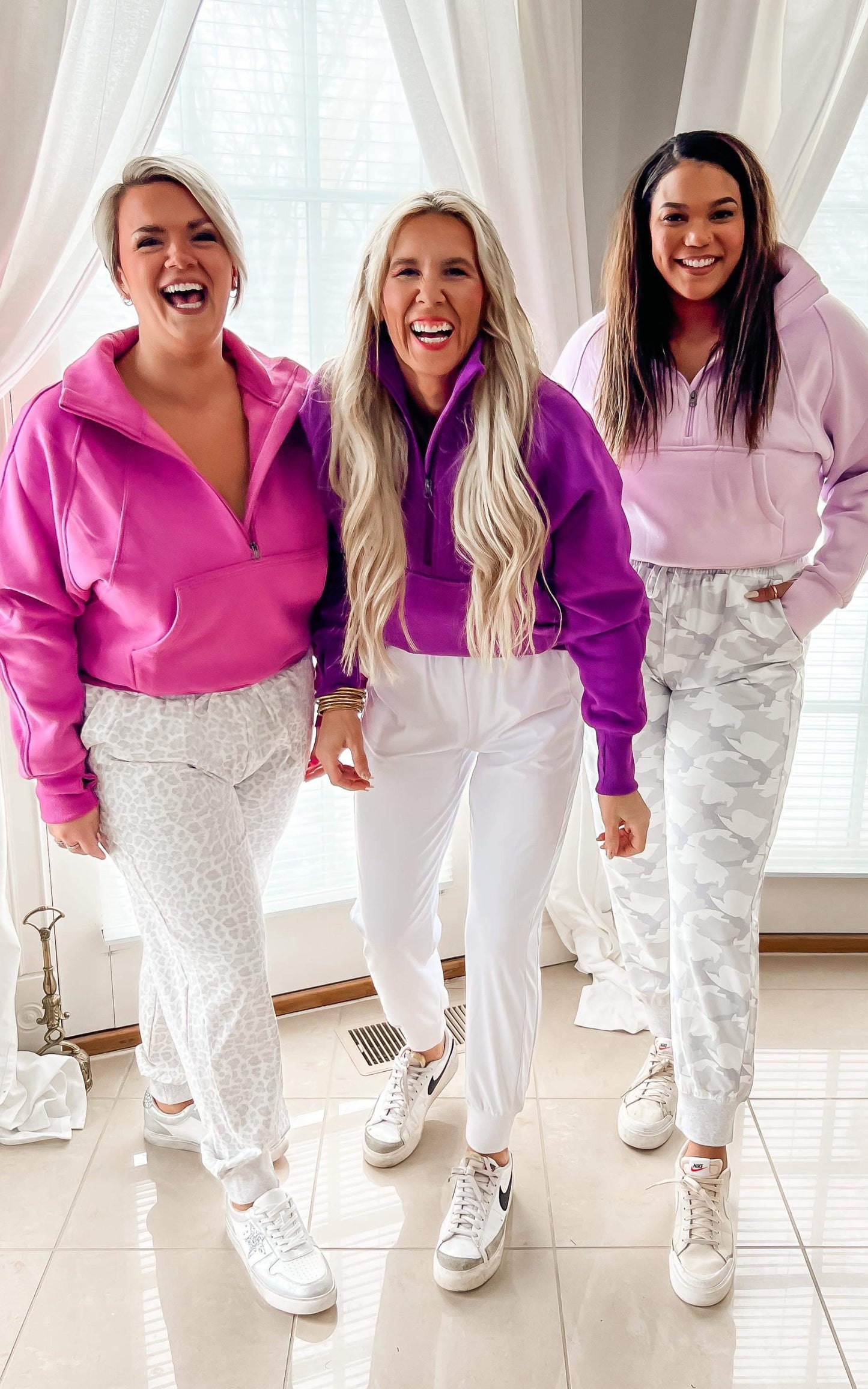 The Ava Light Purple 1/2 Zip Mock Neck Sweatshirt by Salty Wave - Final Sale