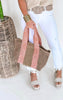 Orange Woven Straw Design Lorena Tote Bag - Final Sale