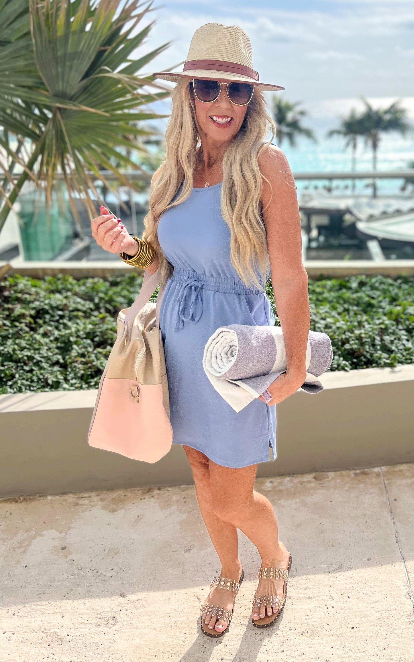 The Sophia Purple Blue Tank Dress by Salty Wave * - Final Sale