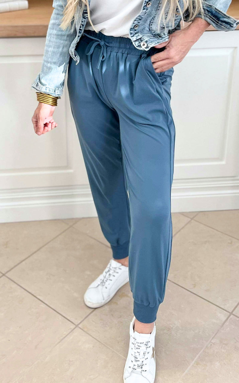 Teal Blue Everyday Joggers by Salty Wave- DEAL
