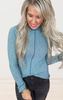Ribbed Knit Turtleneck Long Sleeve Top* - Final Sale