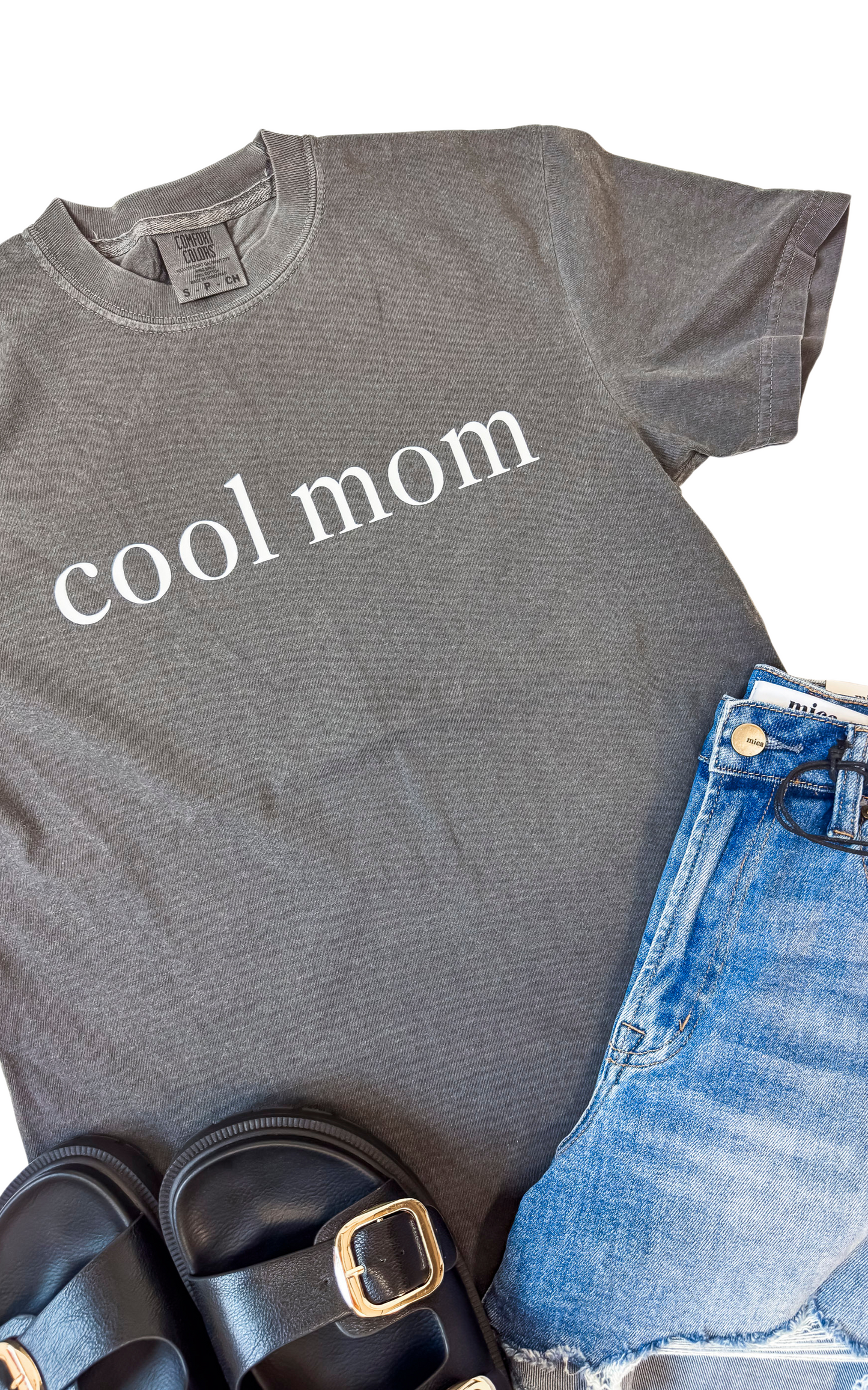 Cool Mom Garment Dyed Graphic T-shirt**
