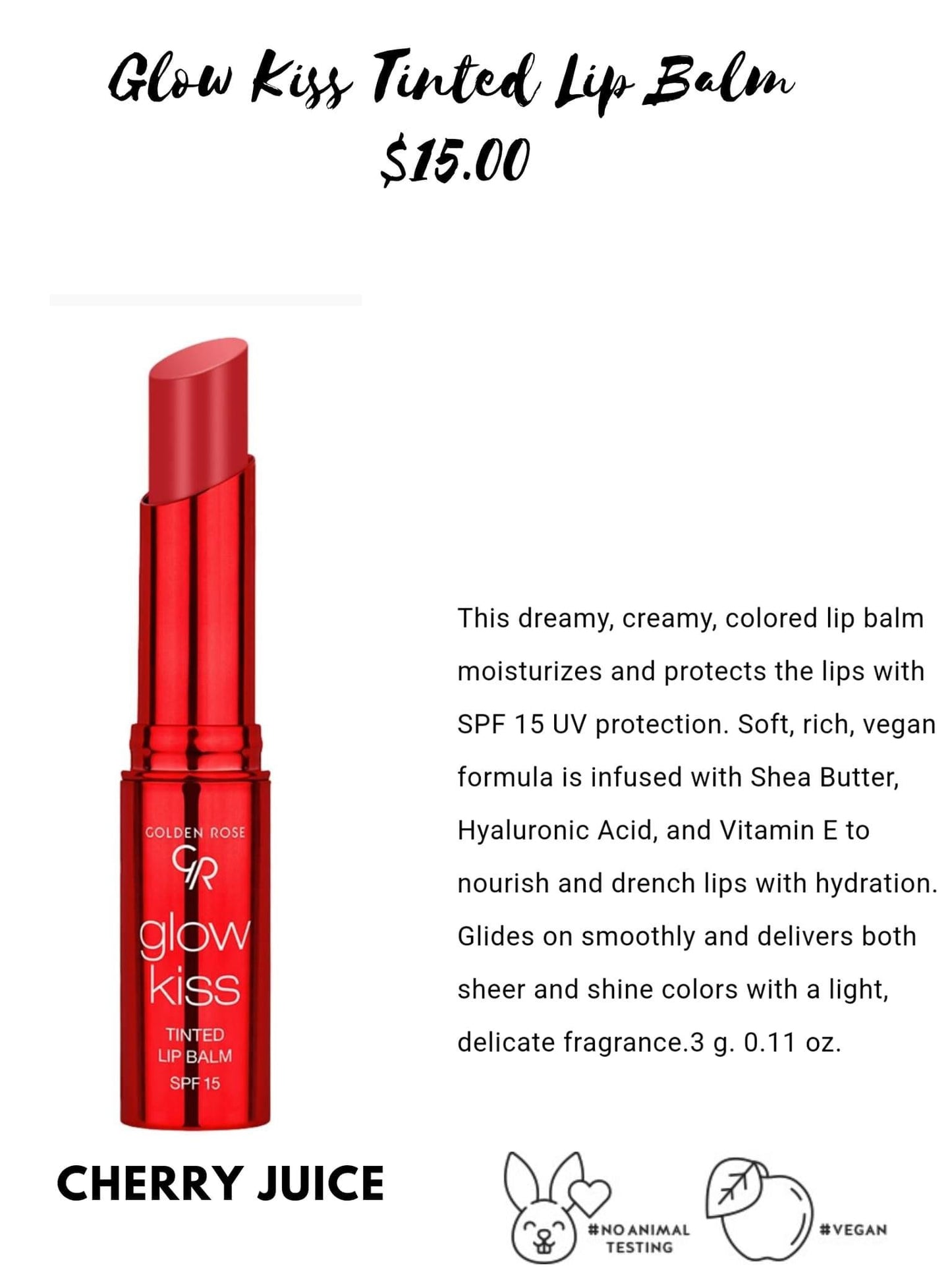 Glow Kiss Tinted Lip Balm - Celesty** - Final Sale***