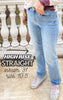 High Waist Contrast Wash Thermal Straight Denim Jean | Judy Blue - Final Sale**