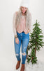 Ribbed Knit Button Down Sweater Vest - Final Sale**