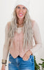 Ribbed Knit Button Down Sweater Vest - Final Sale**