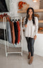 August Breeze Hi Low V-Neck Sweater** - Final Sale