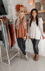 August Breeze Hi Low V-Neck Sweater** - Final Sale