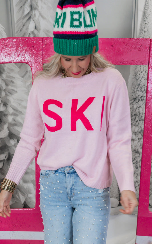 Light Pink Ski Sweater- Final Sale**