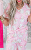 Pink Santa Pajama Pant Set by Salty Wave (TOP & BOTTOM)