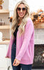 Mauve melange open front cardigan