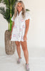 Striped Poplin Sequin Baseball Dress