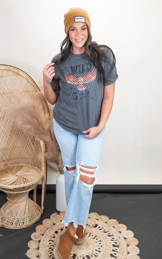 Wild Soul Garment Dyed Graphic T-shirt - Final Sale
