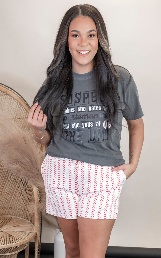 Suspect Yells at the Umpire Garment Dyed Graphic T-shirt