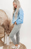 Ash Grey High Rise Jogger Crop | Mica** - Final Sale