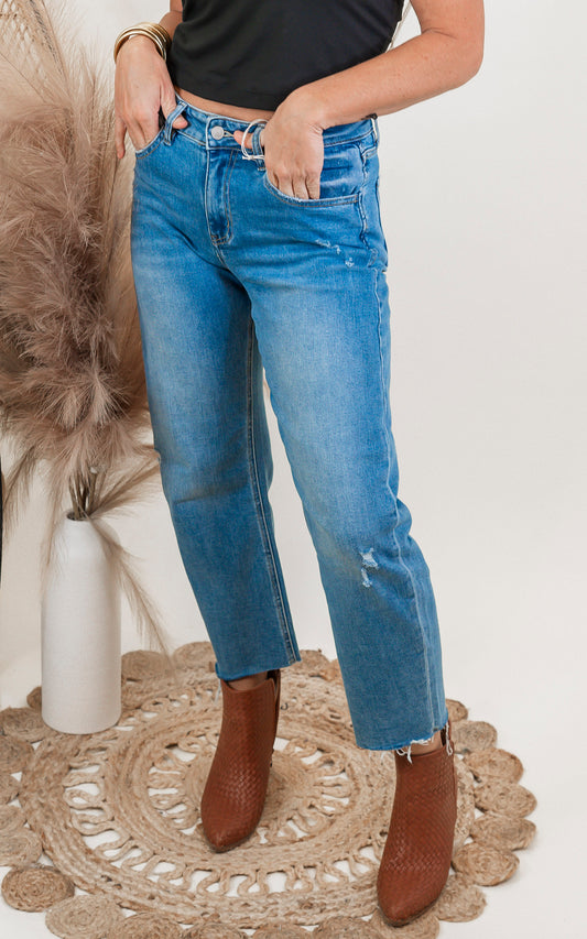 LOVERVET | The Her Possession High Rise Barrel Denim Jeans - Final Sale