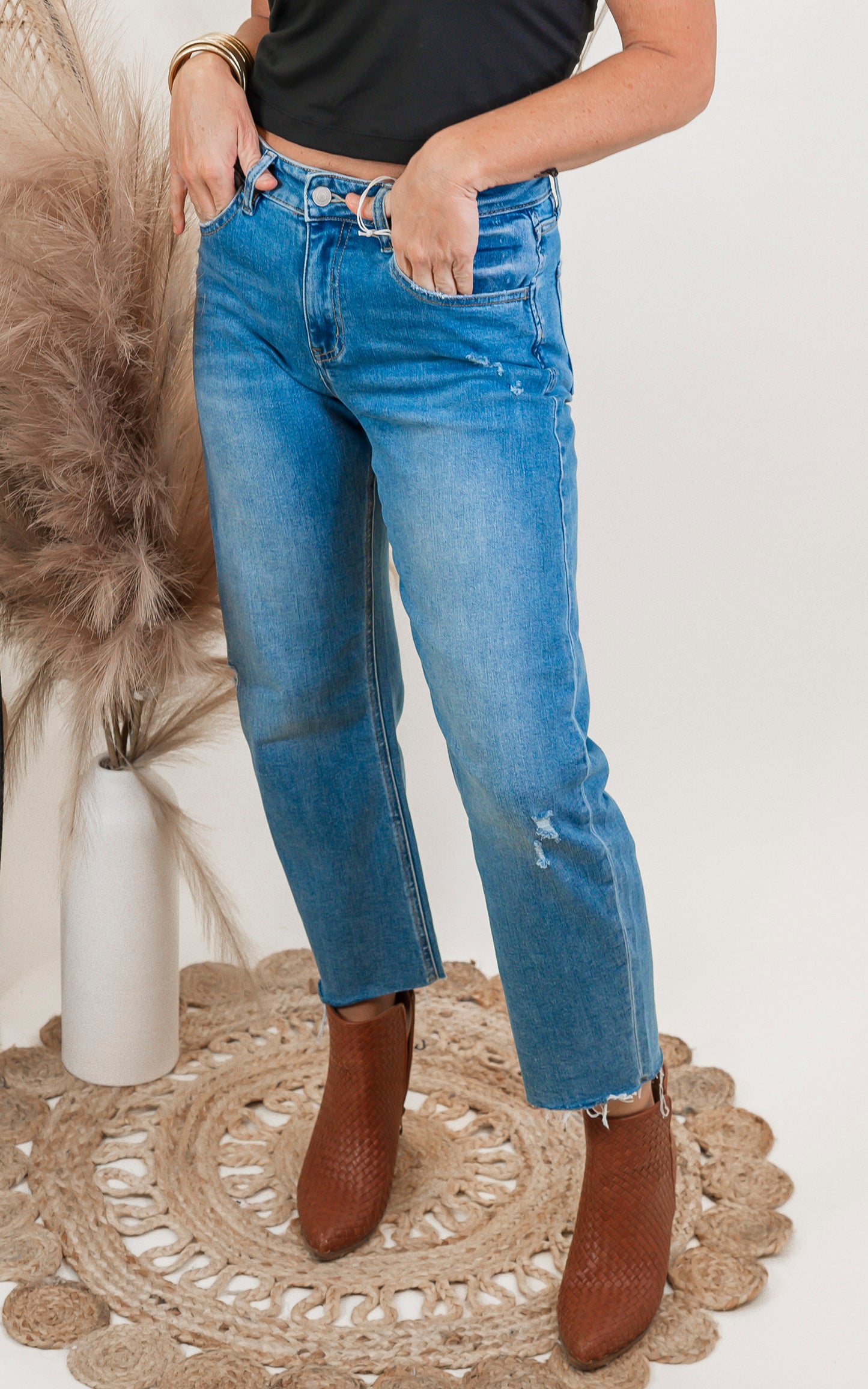 LOVERVET | The Her Possession High Rise Barrel Denim Jeans - Final Sale