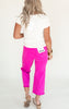 Pink Rouge RFM Crop Chloe Tummy Control Wide Leg Denim Jeans