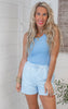 Blue Geometric 24/7 Everyday Shorts | SALTY WAVE  *FINAL SALE