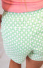 Green Geometric 24/7 Everyday Shorts | SALTY WAVE *FINAL SALE
