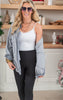 MONO B Ribbed Lace Trim Tank Top - Final Sale