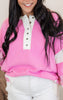 Blush & Bold Oversized Henry Neck Sweater** - Final Sale