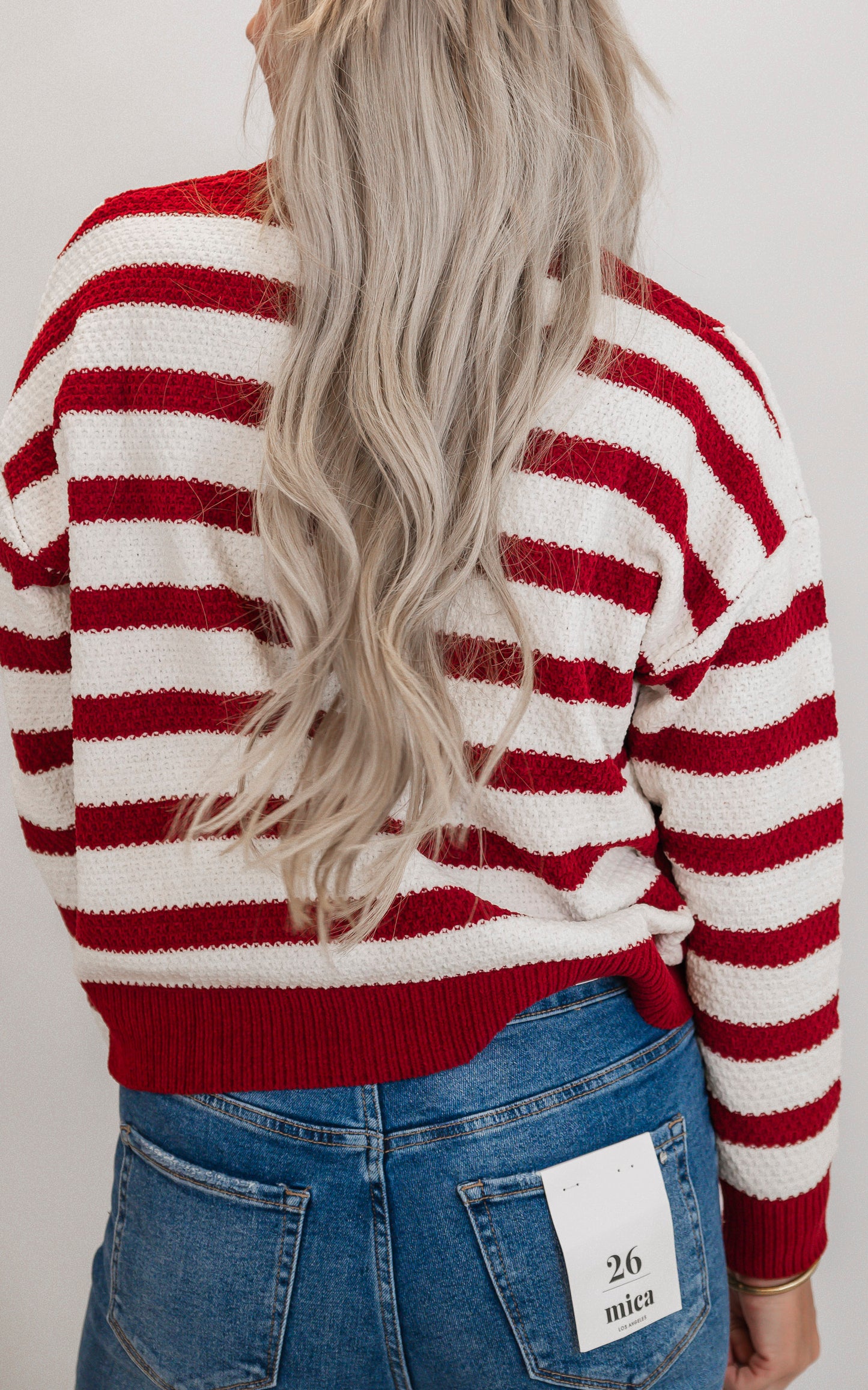 Checkmate Stripes Sweater| Salty Wave (3 COLORS)