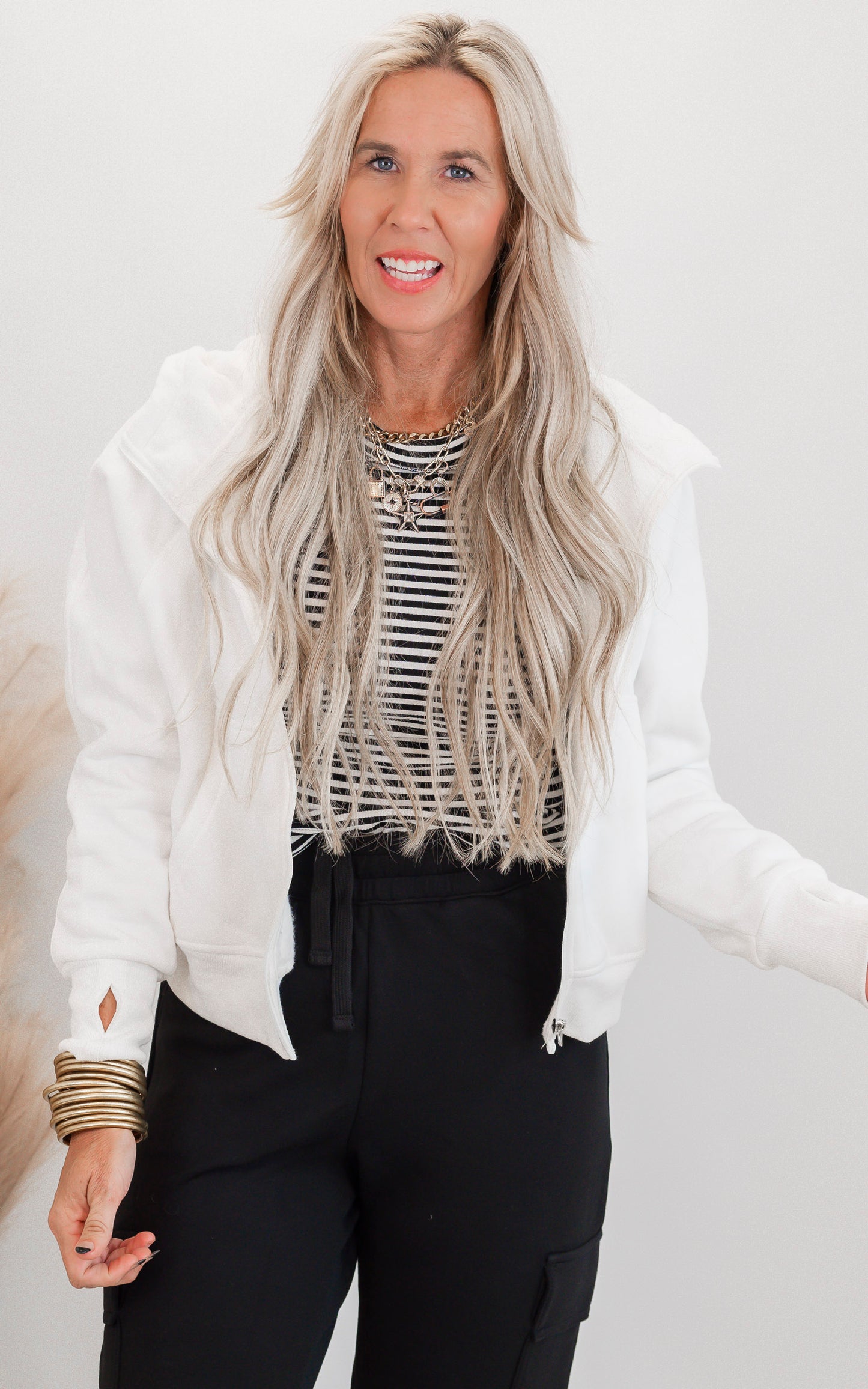 The AVA Full Zip Mock Neck Sweatshirt by Salty Wave