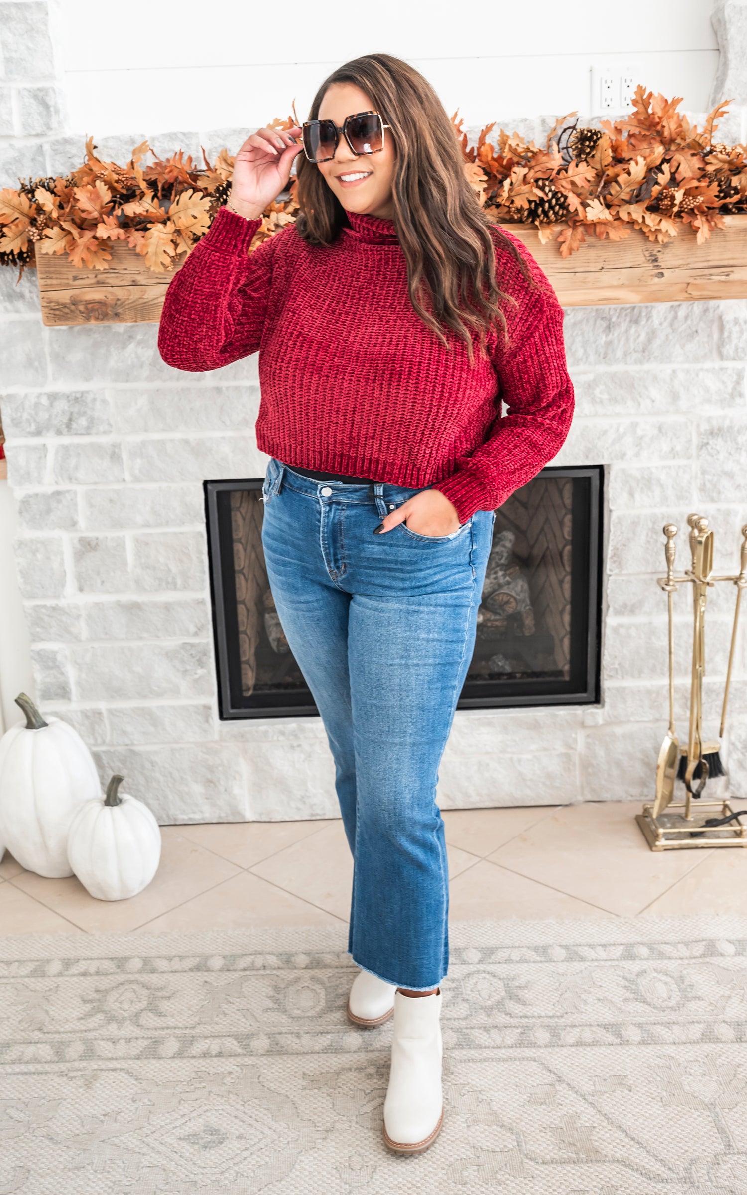 Chenille Turtleneck Sweater
