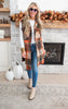 Leave Them Speechless Wool Plaid Long Vest