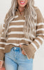 Stripe Pattern Knit Sweater - Final Sale