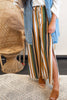 Printed Side Slit Smocked Waist Wide Pants
