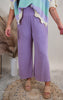 Grape Smocked Waist Modal Wide Pants | MYSTREE