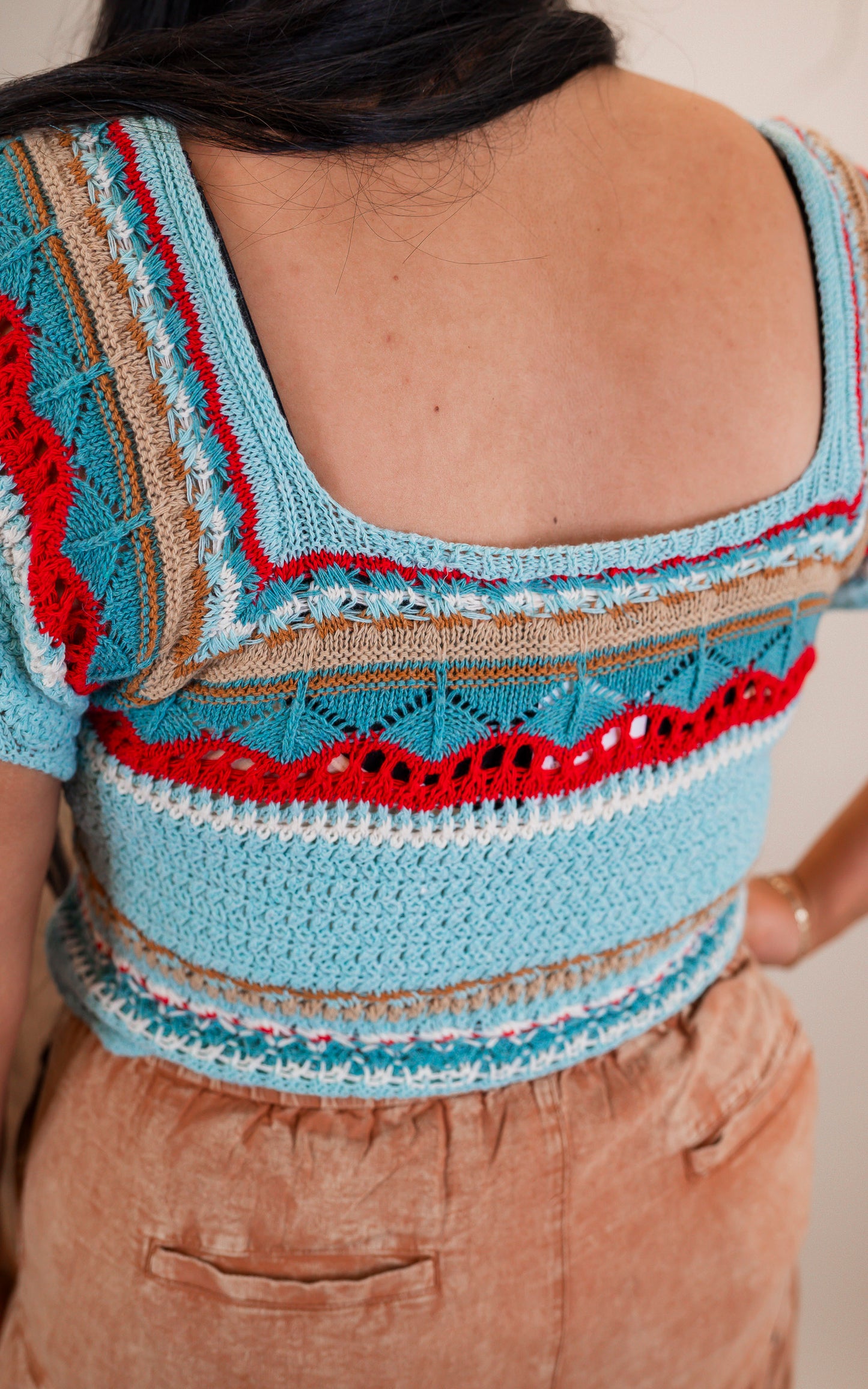 Boho Bliss Crop Sweater