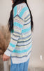 Multicolor Mix Weaved Open Cardigan | MYSTREE