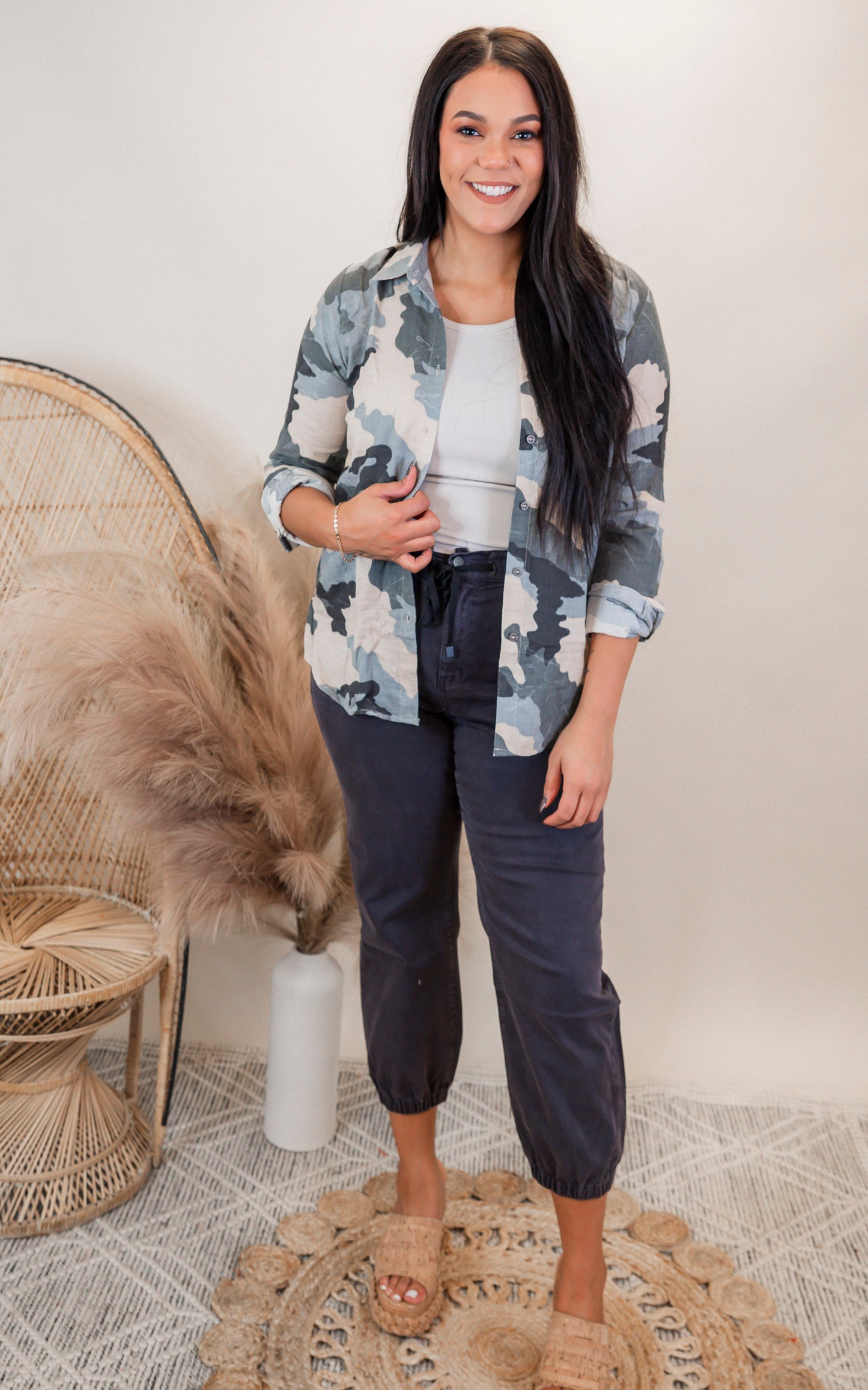 MICA | Charcoal Grey High Rise Joggers** - Final Sale